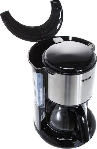 Кофеварка капельная Tefal CM361838 черно-серебристая купить,0