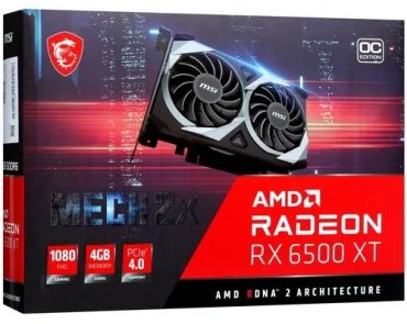 Видеокарта MSI Radeon RX 6500 XT MECH 2X OC 4 ГБ - ForteMarket Видеокарта MSI Radeon RX 6500 XT MECH 2X OC 4 ГБ купить,0