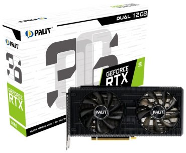 Видеокарта Palit GeForce RTX 3060 DUAL NE63060019K9-190AD LHR 12 ГБ купить,0