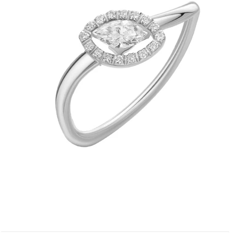 Кольцо Damiani 1268&nbsp;cas 17,5р 2,39гр 0,27ct. купить,NaN