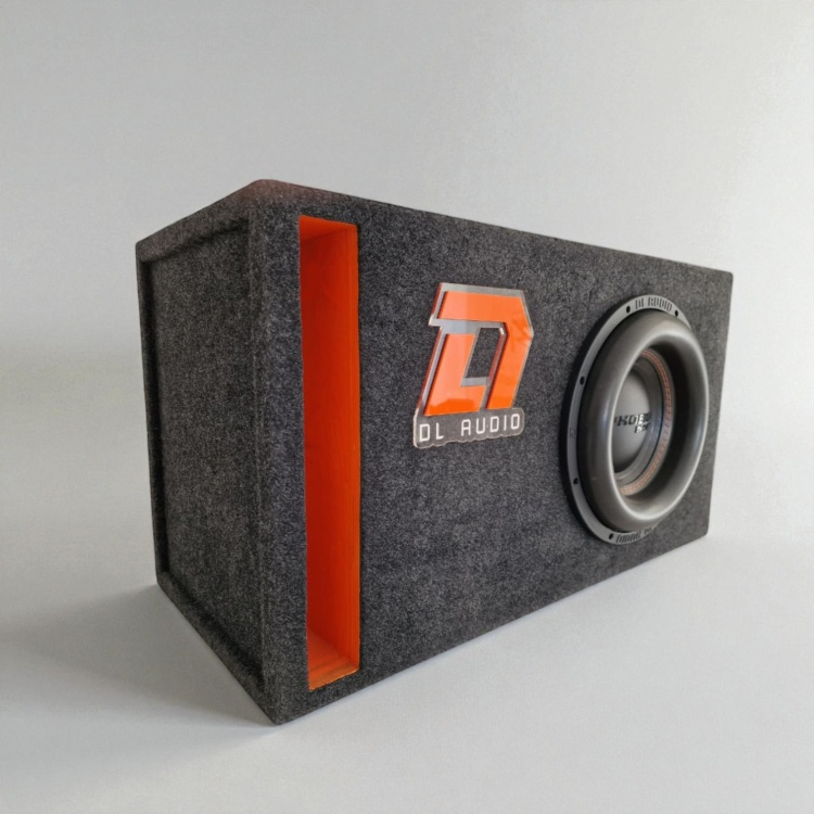  Сабвуфер DL Audio Phoenix Black Bass 12 в корпусе усилителем DL Audio Raven Compact 1.1200