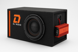  Сабвуфер DL Audio Phoenix Black Bass 12 в корпусе усилителем DL Audio Raven Compact 1.1200