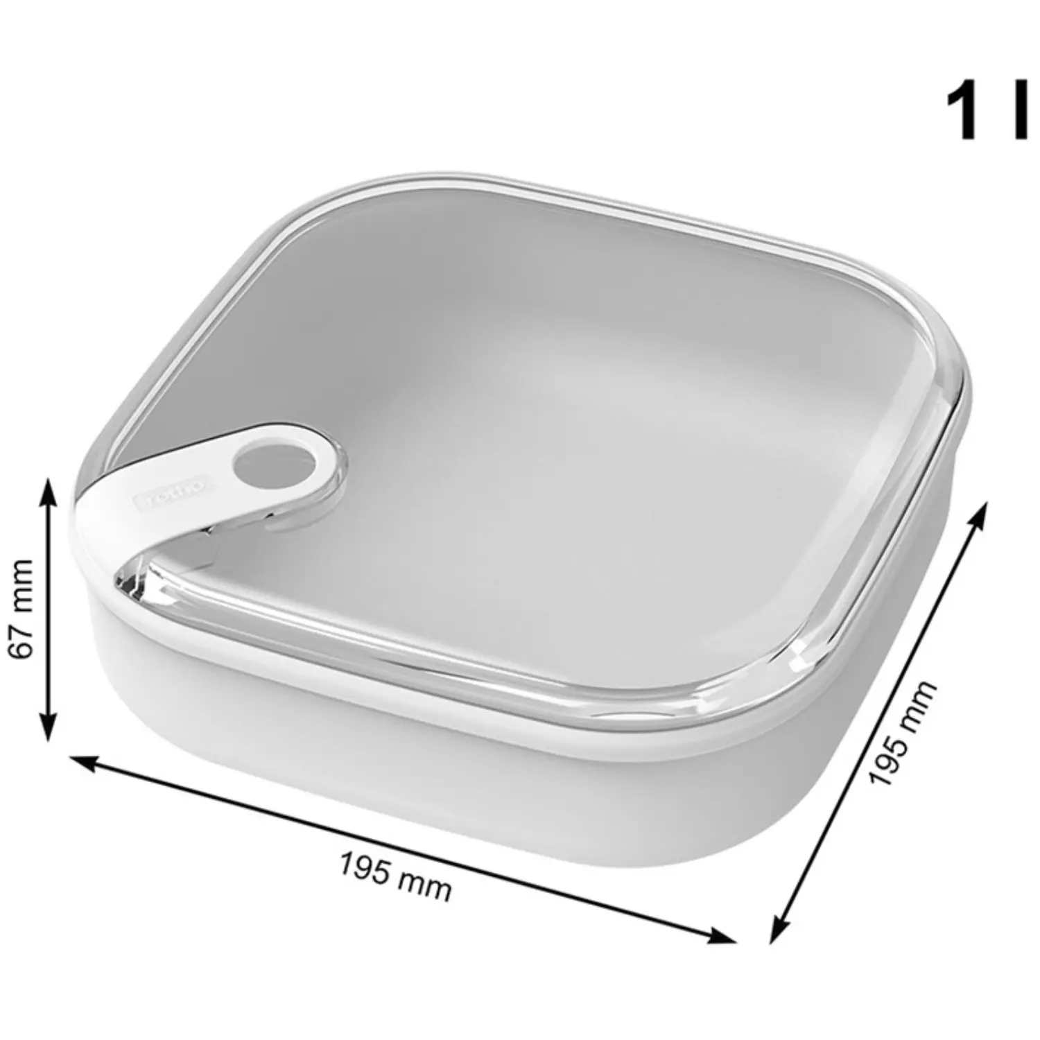 Контейнер Rotho 1057101023 ELA 1 л белый купить,NaN