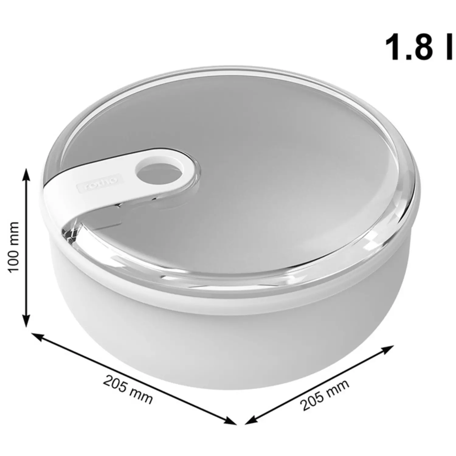 Контейнер Rotho 1056901023 ELA 1.8л белый  купить,NaN