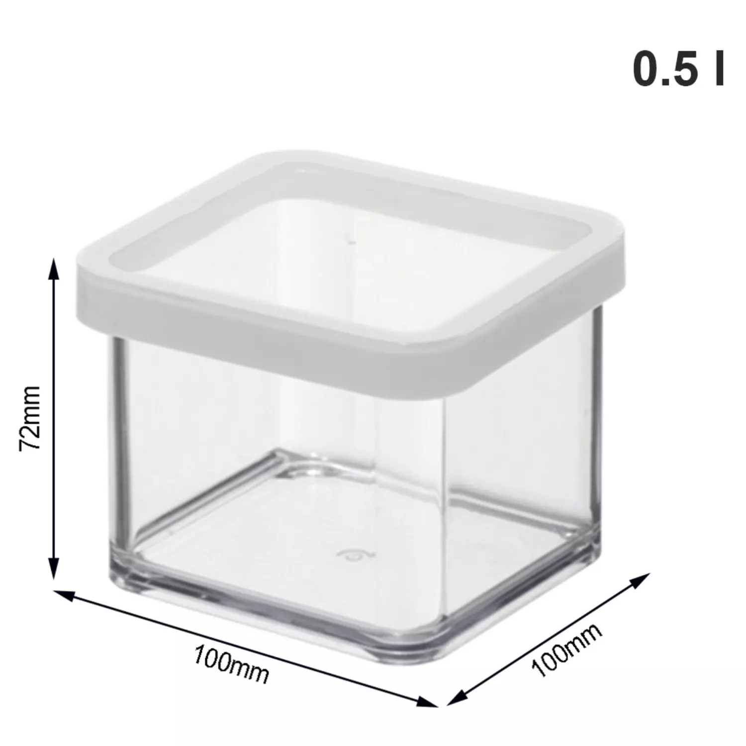 Ёмкость для сыпучих продуктов Rotho Loft 1160390000 0,5 л белая купить,NaN