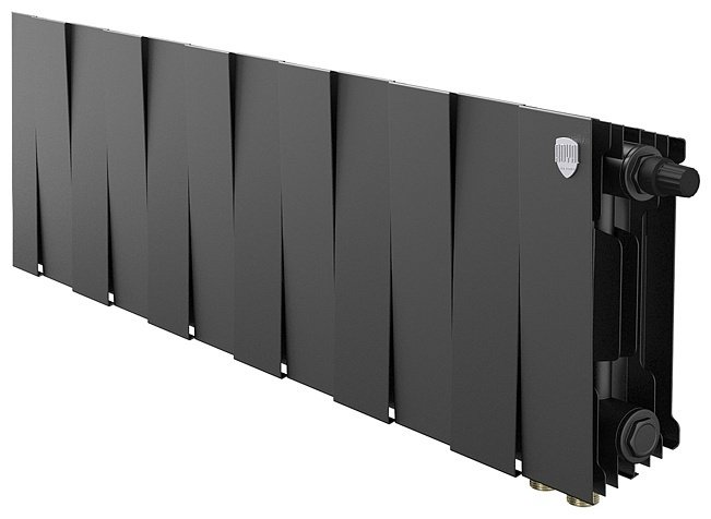 Радиатор Royal Thermo секционный PianoForte 300 Noir Sable Danfoss биметаллический, кол-во секций: 12