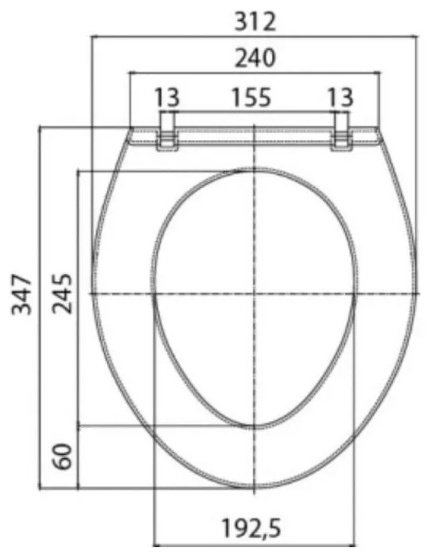 Сиденье VIRPlast 20980552 347x312 мм