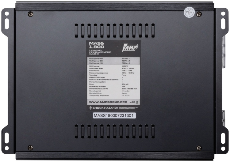 Усилитель AMP MASS 1.800 450 Вт 1 канальный купить,50477