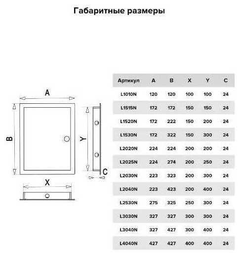 Люк ревизионный Эра под плитку настенный, 327х427 мм купить,10300