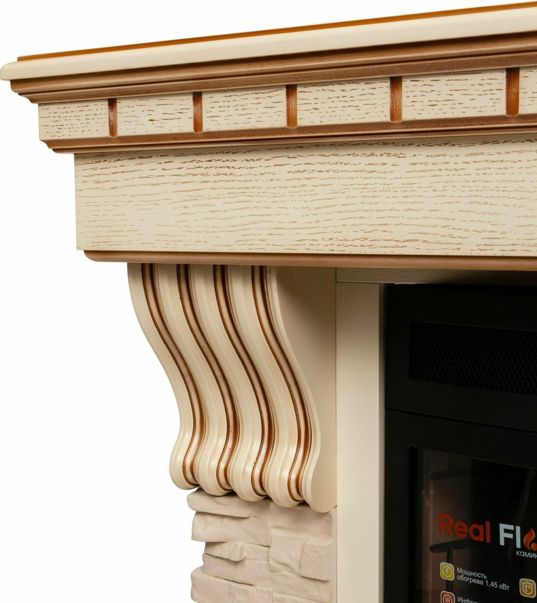 Real Flame фронтальный SORENTO 25'5/26 WT-619B , 1045х1300х435 мм