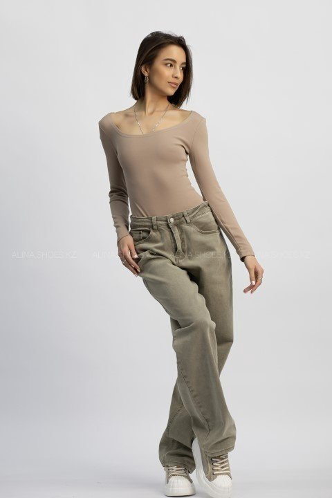 Боди-лонгслив alinashoes коричневый купить,NaN