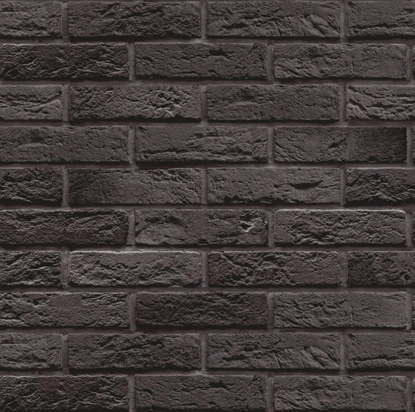 Кухонный фартук STELLA Кирпич Графитовый, 300x60x0.15 см коричневый