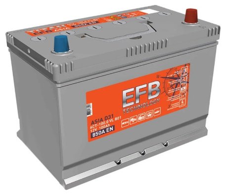 Аккумулятор TITAN 6СТ-100.0 EFB 100 Ач обратная