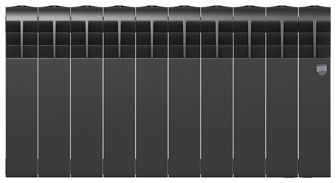 Радиатор Royal Thermo секционный BiLiner 350/Noir Sable биметаллический, кол-во секций: 10