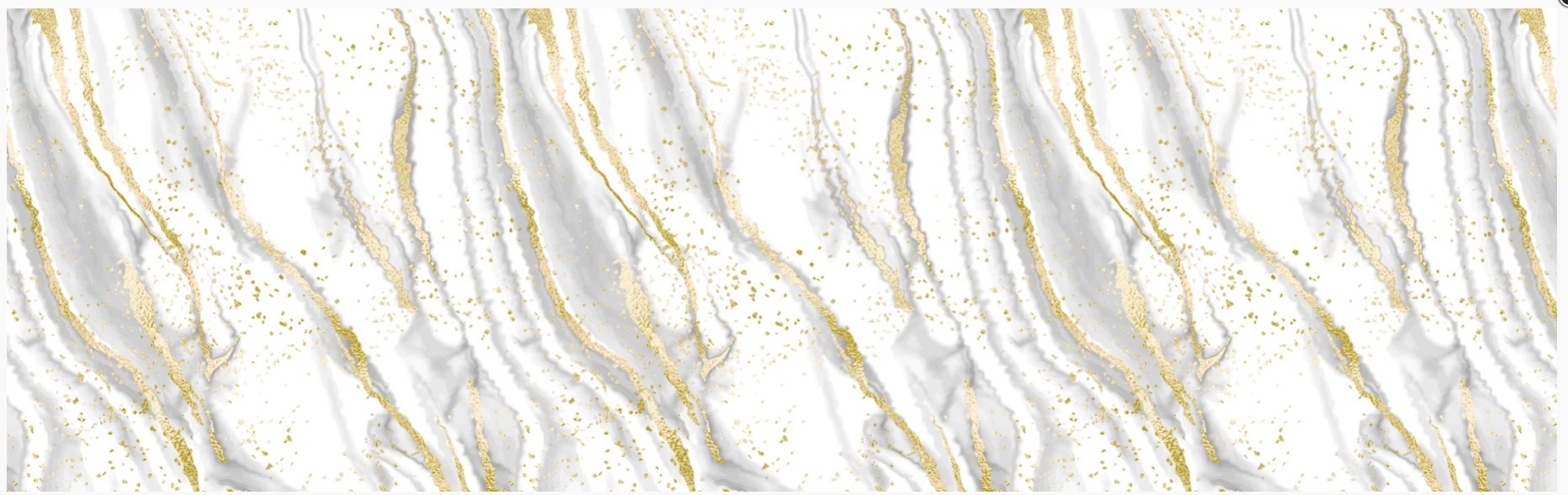 Кухонный фартук STELLA Рецциато, 300x60x0.13 см, белый, золотистый
