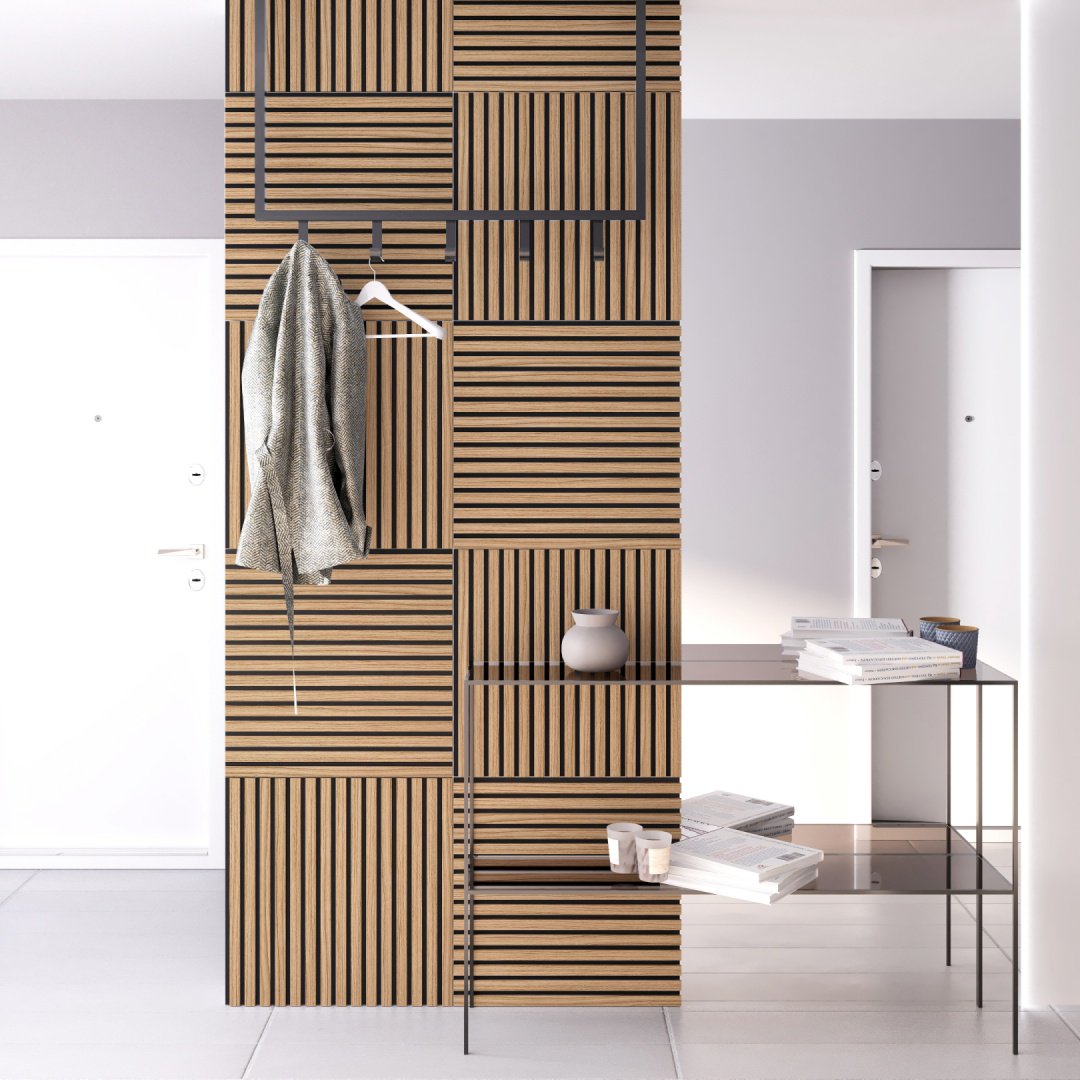 Акустическая реечная панель Comfort Standard для стен МДФ 600х600х9 мм