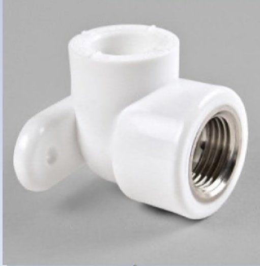 Комплект уголок БПП в/р 20х1/2 с креп. (белый) KABINKA.KZ уп. 10 шт