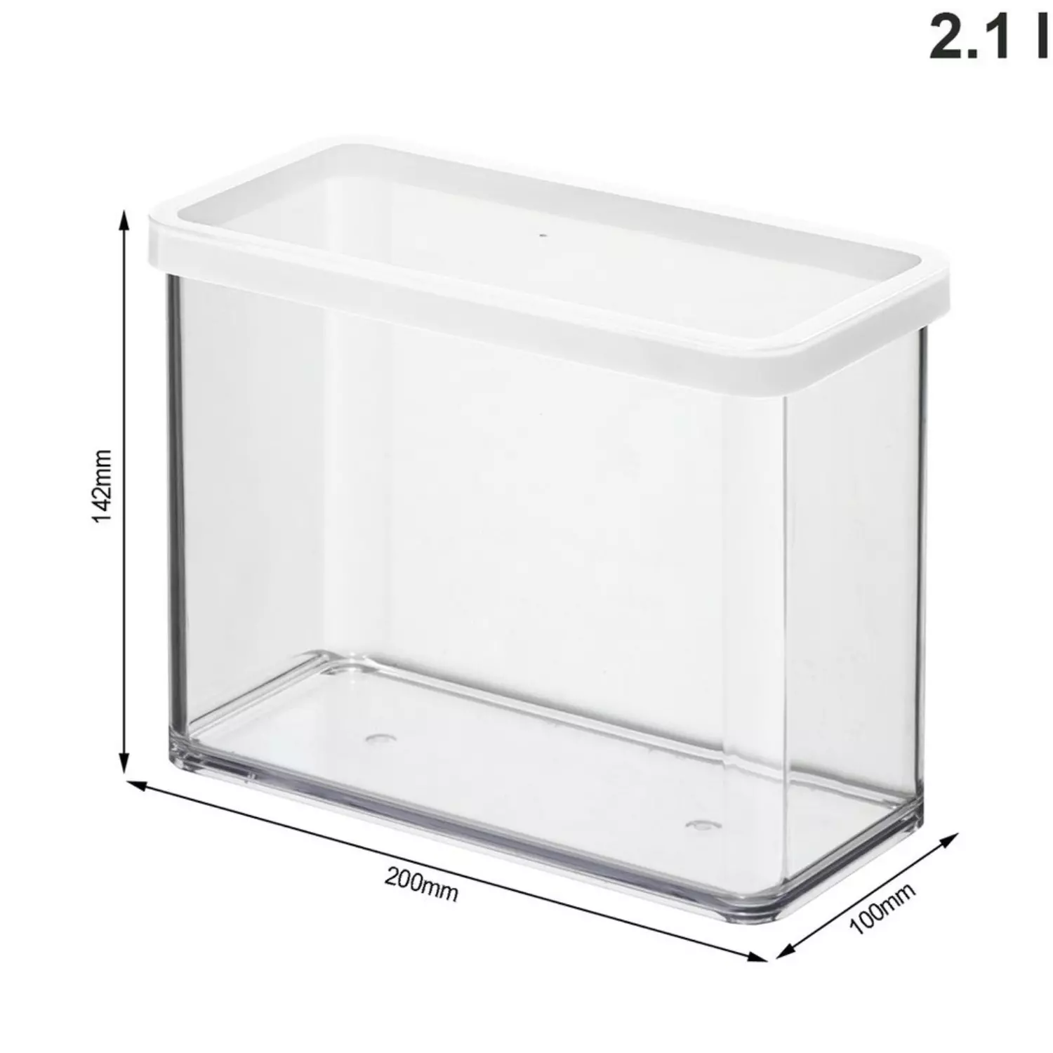 Ёмкость для сыпучих продуктов Rotho Loft 1160790000 2,1 л белая купить,NaN