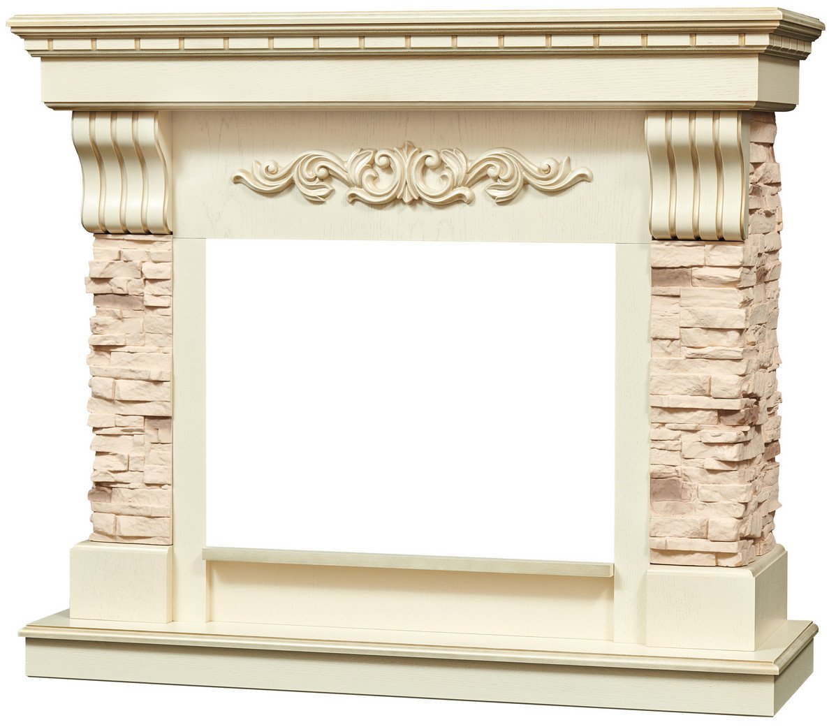 Real Flame фронтальный MARSEILLES LUXE 25.5 WT-619G, 940х1145х380 мм