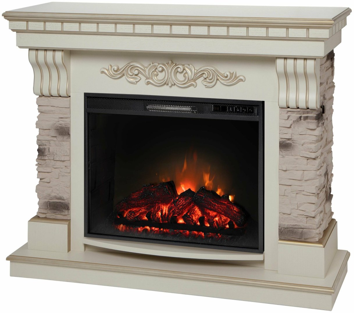 Real Flame фронтальный MARSEILLES LUXE 25.5 WT-619G, 940х1145х380 мм