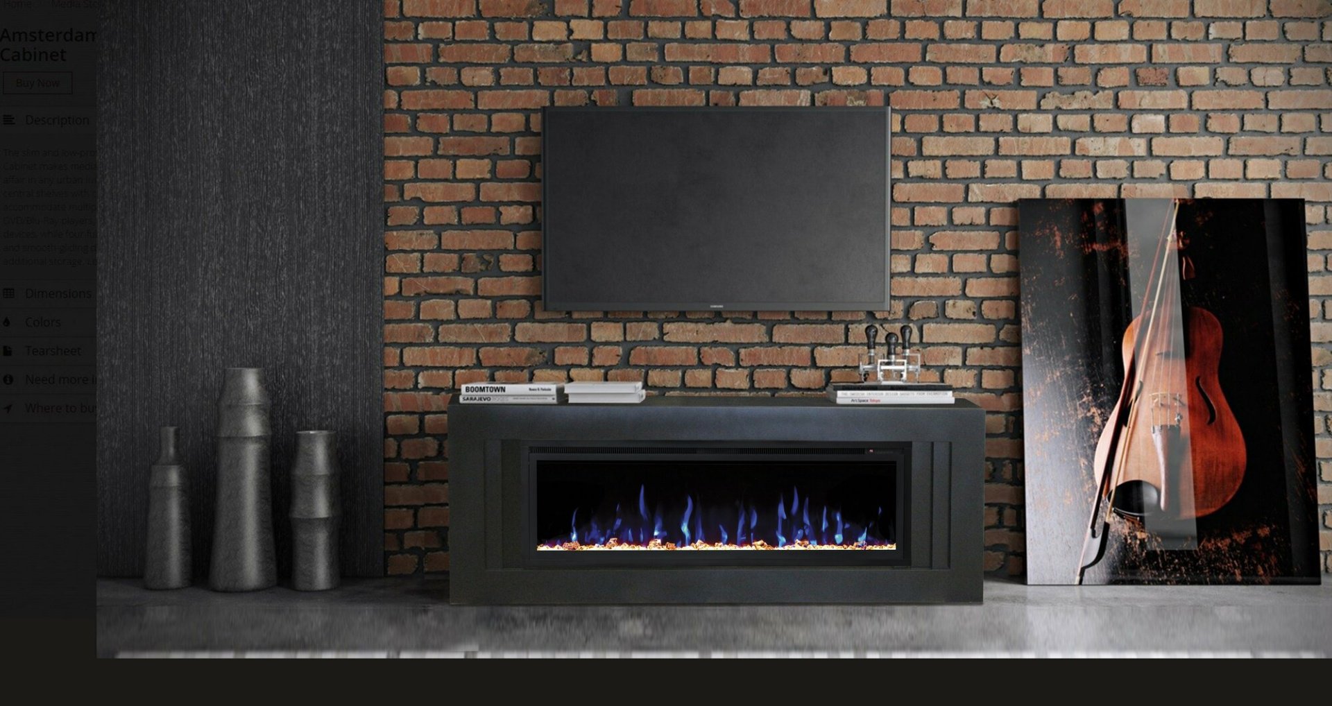 Real Flame фронтальный STOCKHOLM 50 BLM-P918, 655х1700х232 мм купить,459800
