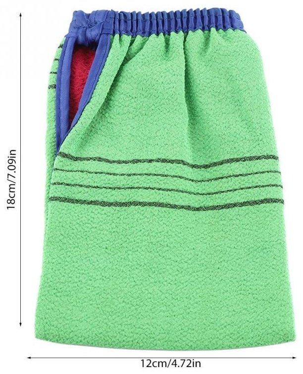 Glove Towel варежка для тела, универсальное зеленый 1 шт