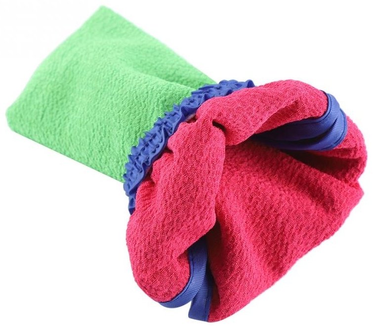 Glove Towel варежка для тела, универсальное зеленый 1 шт