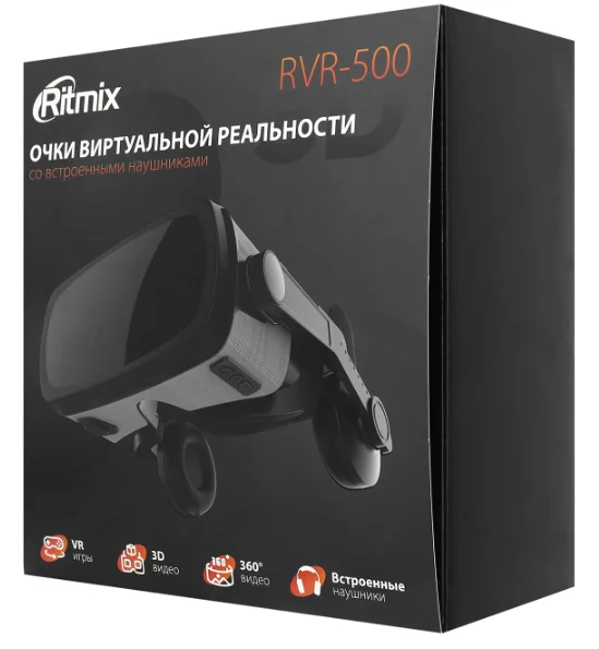Очки виртуальной реальности Ritmix RVR-500 Black купить,NaN