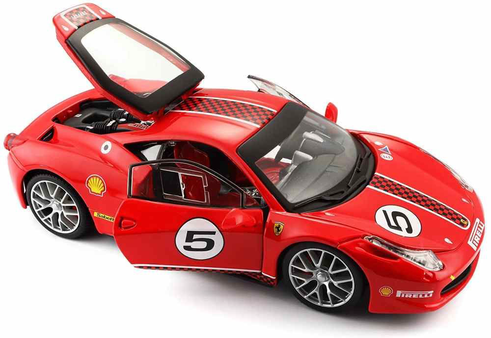 Модель автомобиля Bburago 1:24 Ferrari 458 Challenge красная купить,NaN