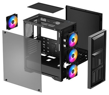 Корпус Deepcool Matrexx 50 Mesh 4FS черный купить,0