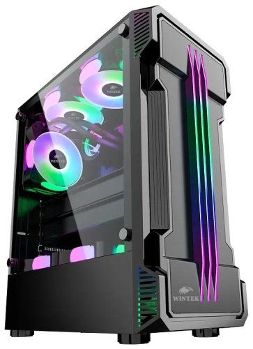 Корпус Wintek Flame-V2 D537-B TG черный - ForteMarket Корпус Wintek Flame-V2 D537-B TG черный купить,0
