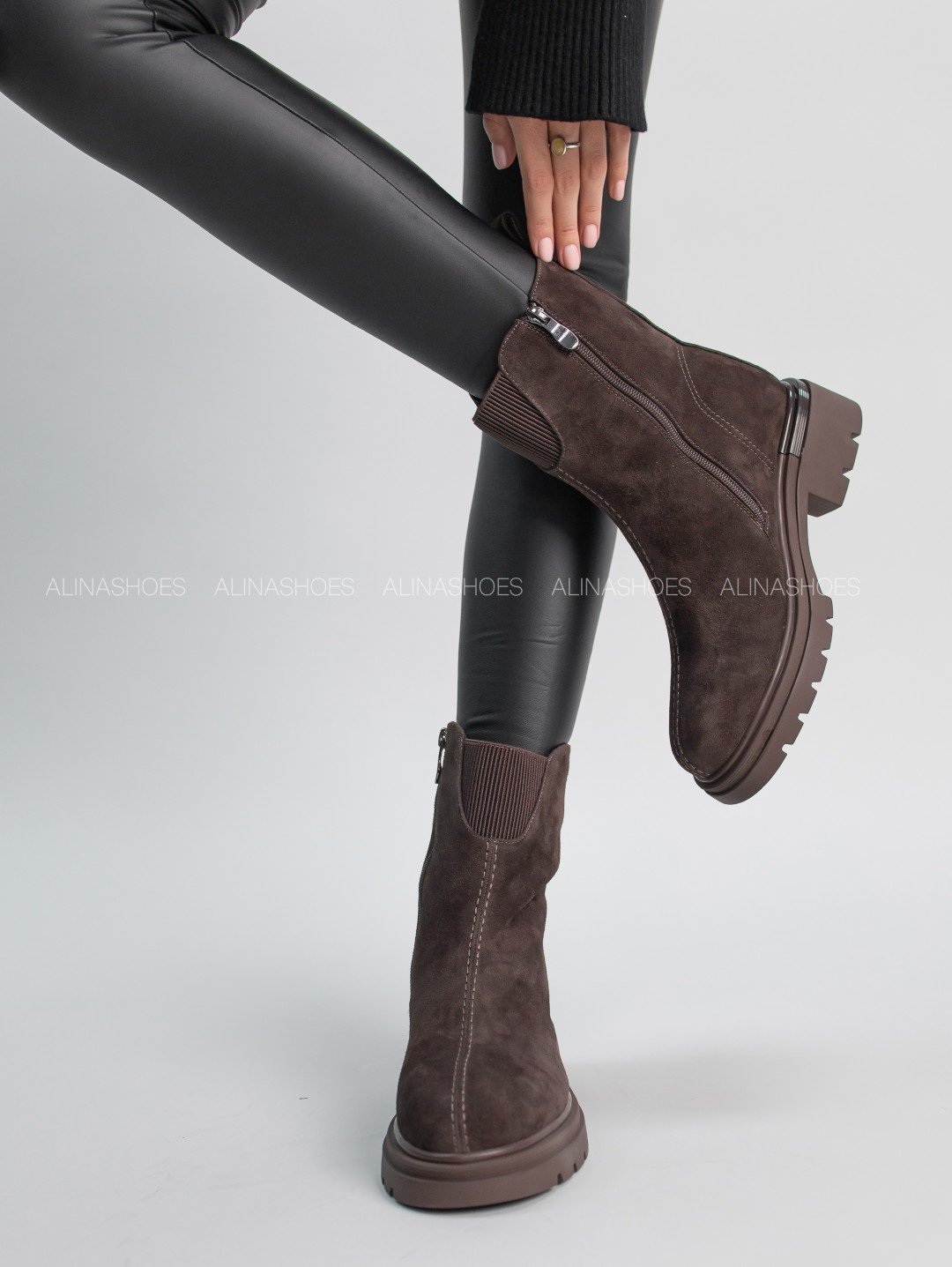 Ботинки alinashoes коричневый купить,NaN
