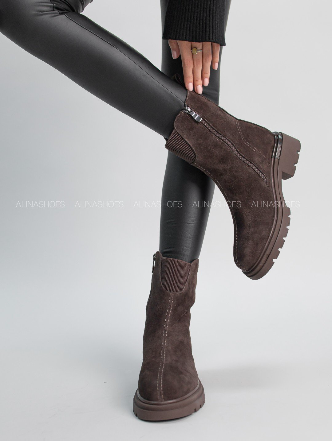 Ботинки alinashoes коричневый купить,NaN