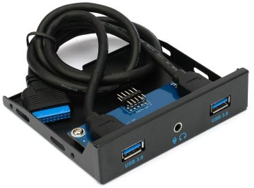 Плата расширения Gembird FP3.5-USB3-2A-HDA 20-1 pin купить,NaN