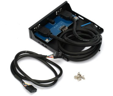 Плата расширения Gembird FP3.5-USB3-2A-HDA 20-1 pin купить,NaN