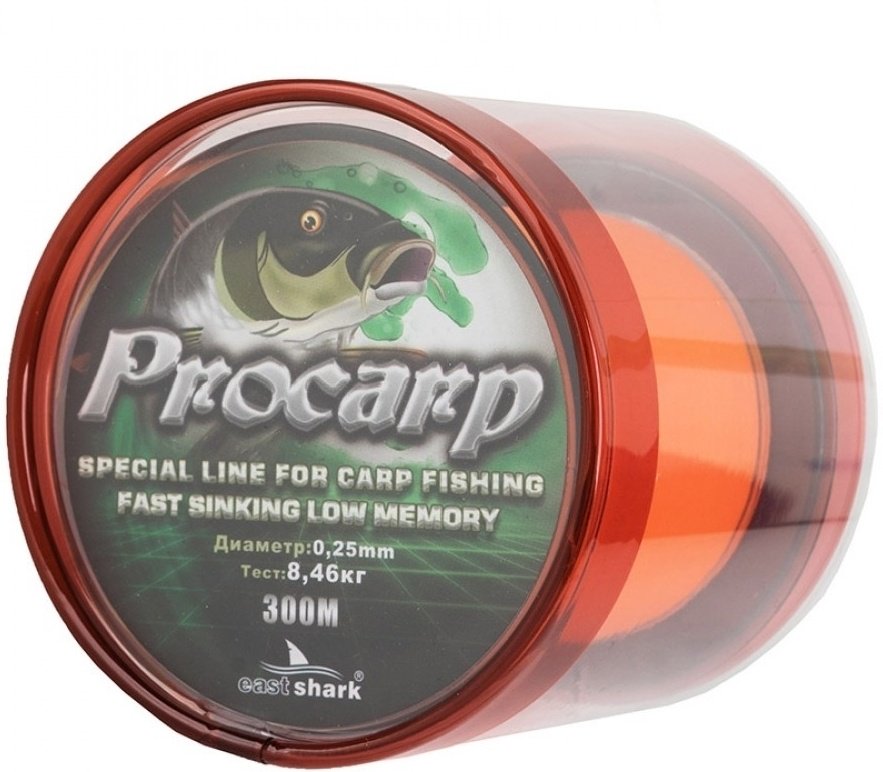Рыболовная леска EastShark Procarp 0,40 мм 300 м оранжевая купить,0