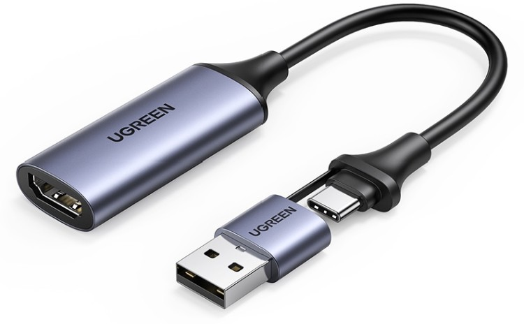Переходник Ugreen CM489 USB Type C to HDMI серый купить,NaN