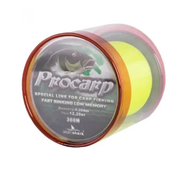 Рыболовная леска EastShark Procarp 0,25 мм 300 м желтая купить,NaN