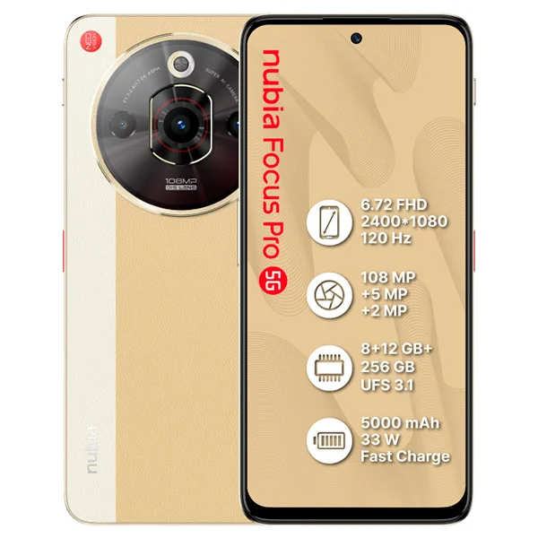 Смартфон ZTE Nubia Focus Pro 5G 8/256GB Gold (Brown) купить,NaN
