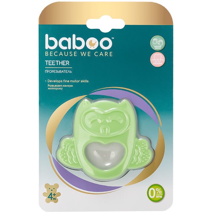 Прорезыватель для зубов Baboo Сова 4 м+  купить,NaN