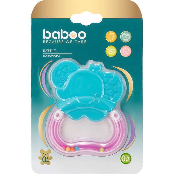 Погремушка-прорезыватель Baboo Слоник 0 м+ купить,NaN