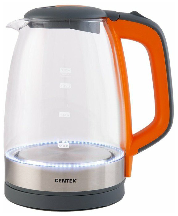 Электрочайник Centek CT-0065 оранжево-серебристый купить,NaN