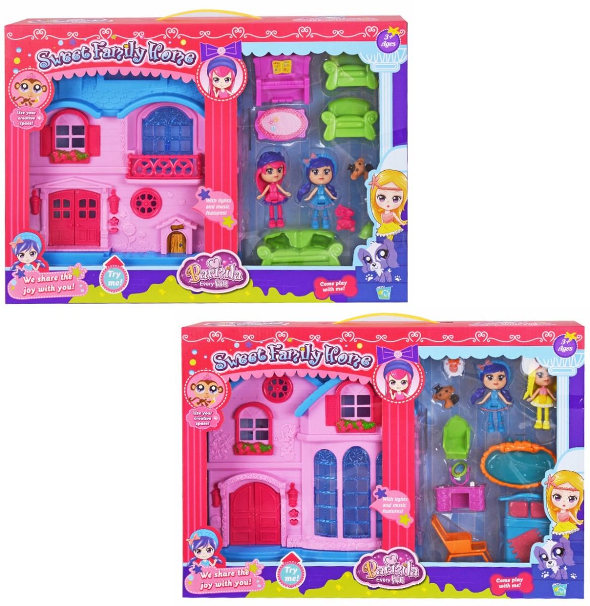 Игровой набор Barmila Домик для мини-куклы с 2 куклами купить,NaN