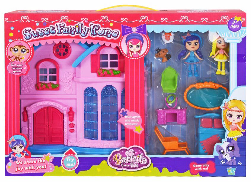 Игровой набор Barmila Домик для мини-куклы с 2 куклами купить,NaN