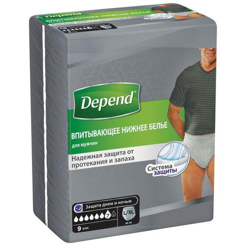 Подгузники Kimberly-Clark Worldwide Depend Pants 2 FEM L/XL 9шт