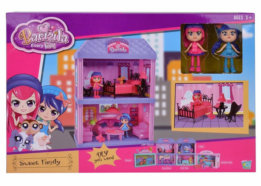 Игровой набор Barmila Домик для мини-куклы с 2 куклами купить,NaN