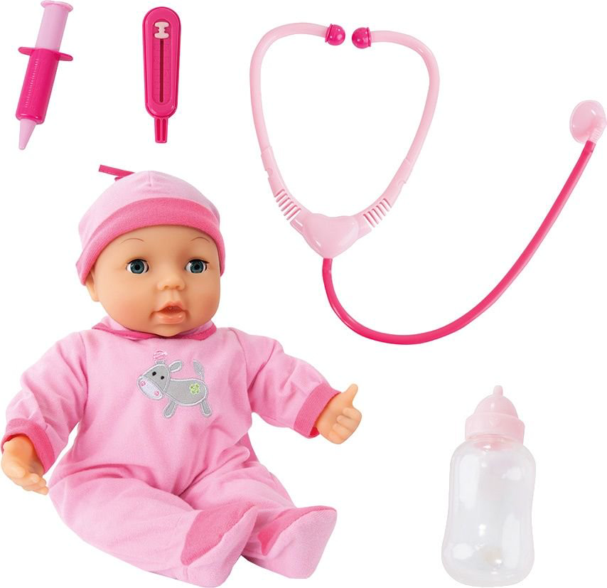 Пупс Bayer Dolls с докторским набором 38см купить,NaN