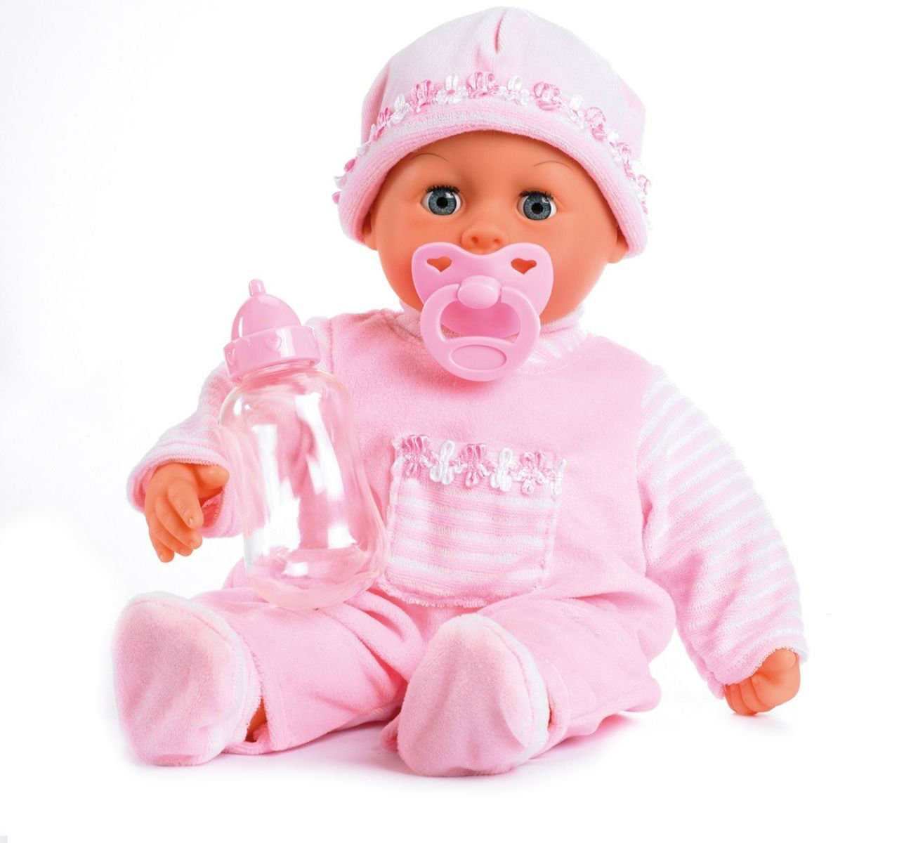 Игрушка пупс Bayer Dolls Первые звуки малыша 38см купить,NaN