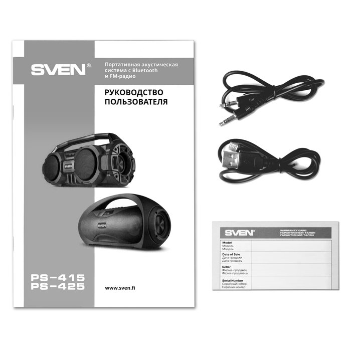 Портативная колонка Sven PS-425 черная - ForteMarket Портативная колонка Sven PS-425 черная купить,17090