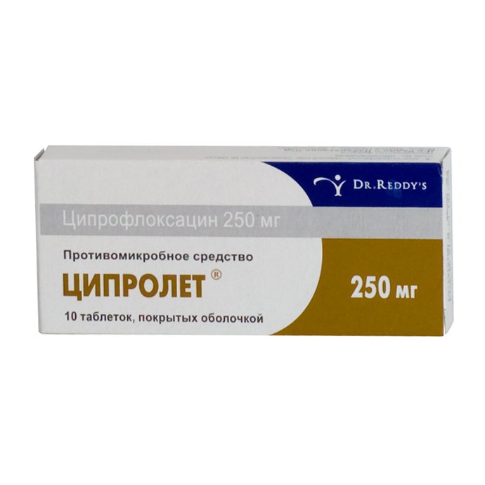  Dr.Reddy`s Laboratories Ltd. Ципролет 250мг 10шт таблетки
